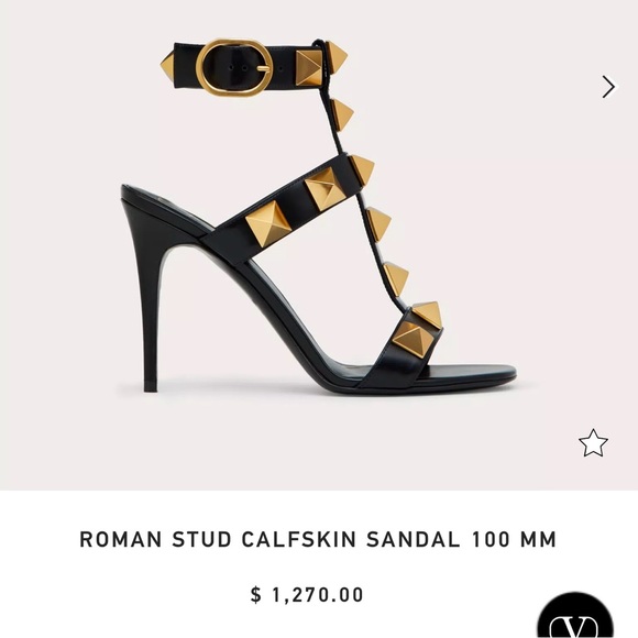 Valentino Garavani Roman Stud Calfskin Sandal. Excellent condition. Worn twice. - Picture 2 of 12